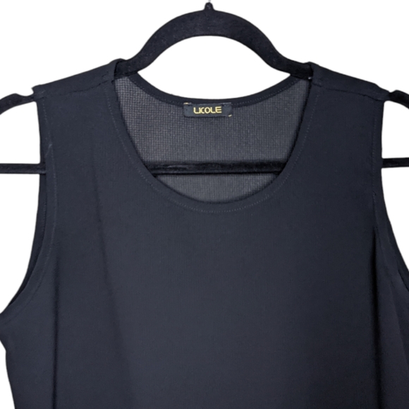 Licole Black Tank Top 🖤✨ Size M - Picture 4 of 5